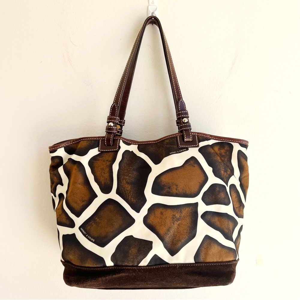 Dooney & Bourke Brown Giraffe Print Purse - Picture 5 of 12